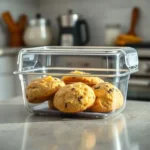 Cheese & Marmite Scones in airtight container