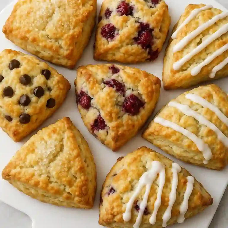 gluten-free scones recipe on wooden tray