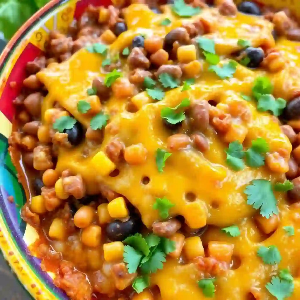 mexican beef casserole with beans and corn