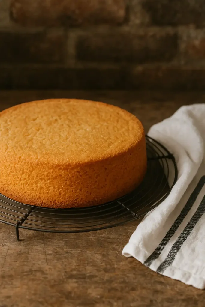 blueberry mousse cake sponge layer cooling