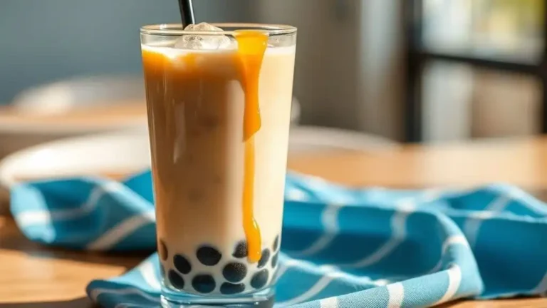 Caramel Milk Tea with Boba Iced
