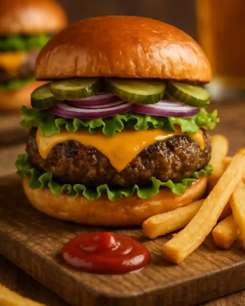 Burger topped with Big Mac sauce