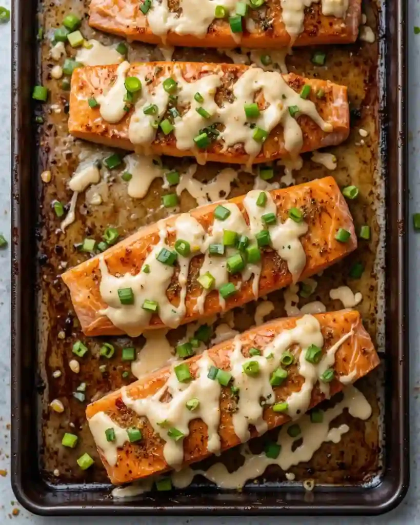 Bang Bang Salmon baked and sauced