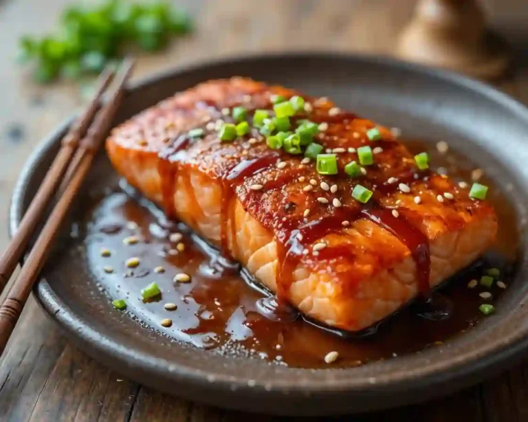 Bang Bang Salmon served with sauce