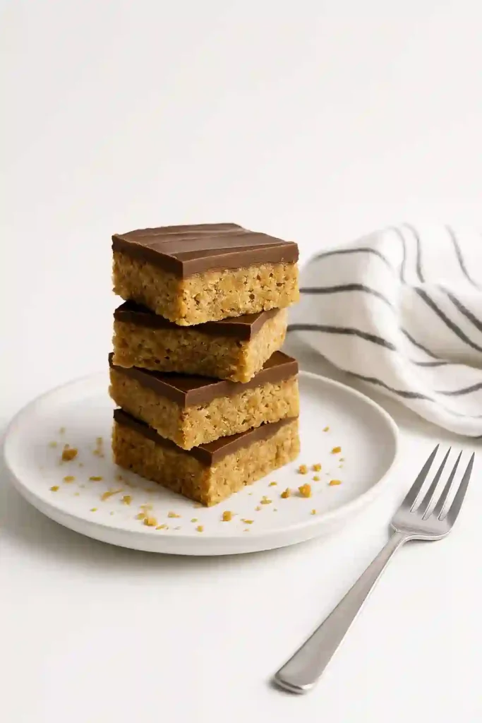 Scotcheroos squares served on a plate