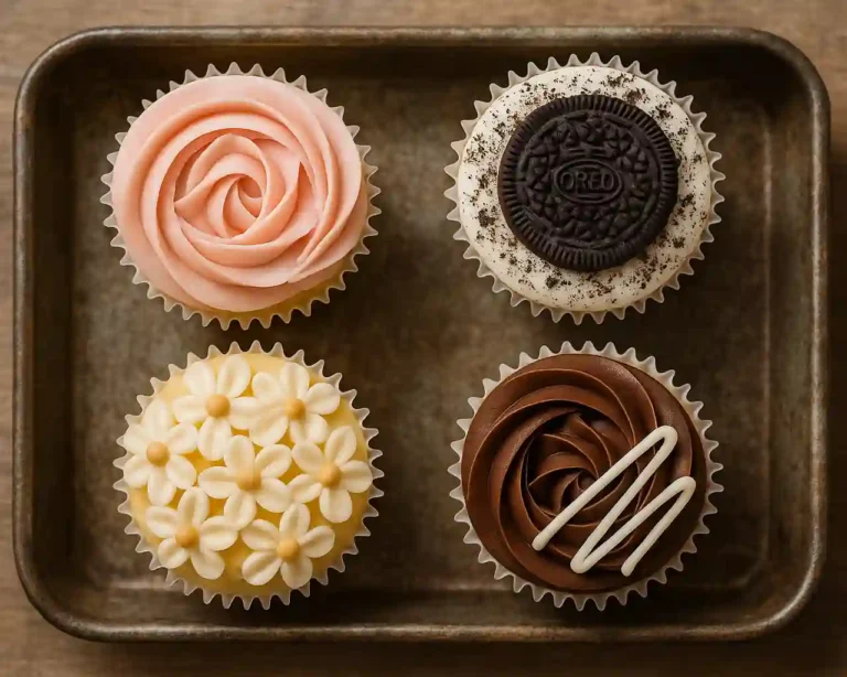 Cupcakes on Rustic Tray-Halloween Cupcakes