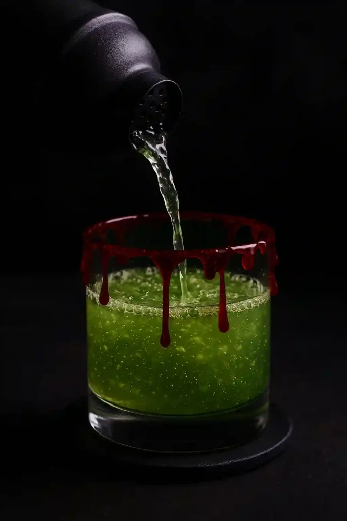 Bloody halloween margarita Spooky Halloween Cocktail Pour