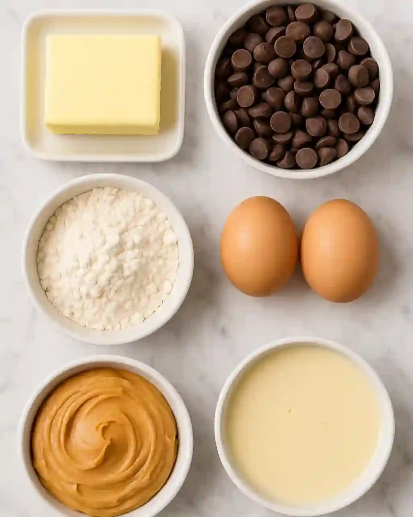 peanut-butter-fudge-brownies-ingredients
