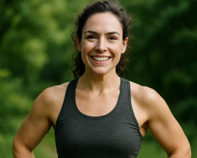 Before and after weight loss transformation of a woman smiling confidently outdoors - Weight Loss Secrets