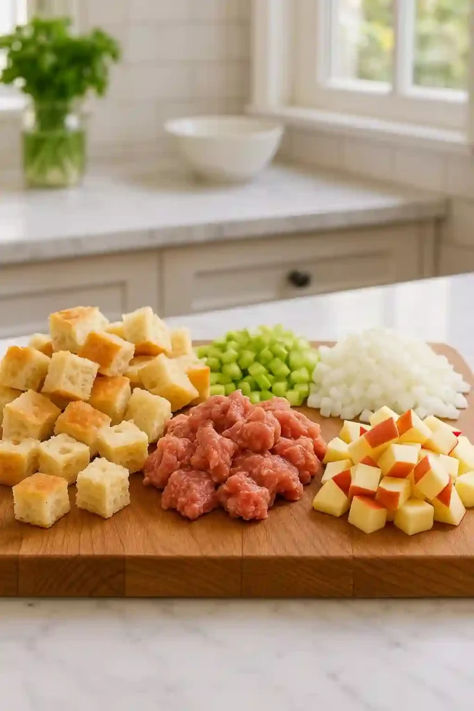 Stuffing Focaccia Ingredients