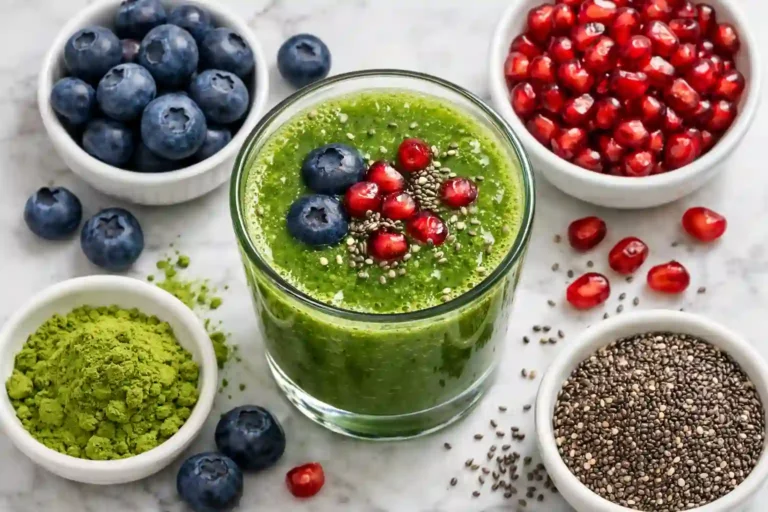 Akkermansia gut health drink with polyphenol-rich berries and superfood ingredients for microbiome support